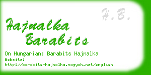 hajnalka barabits business card